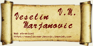 Veselin Marjanović vizit kartica